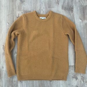 Outerknown Men's Crewneck Sweater in Mustard Brown